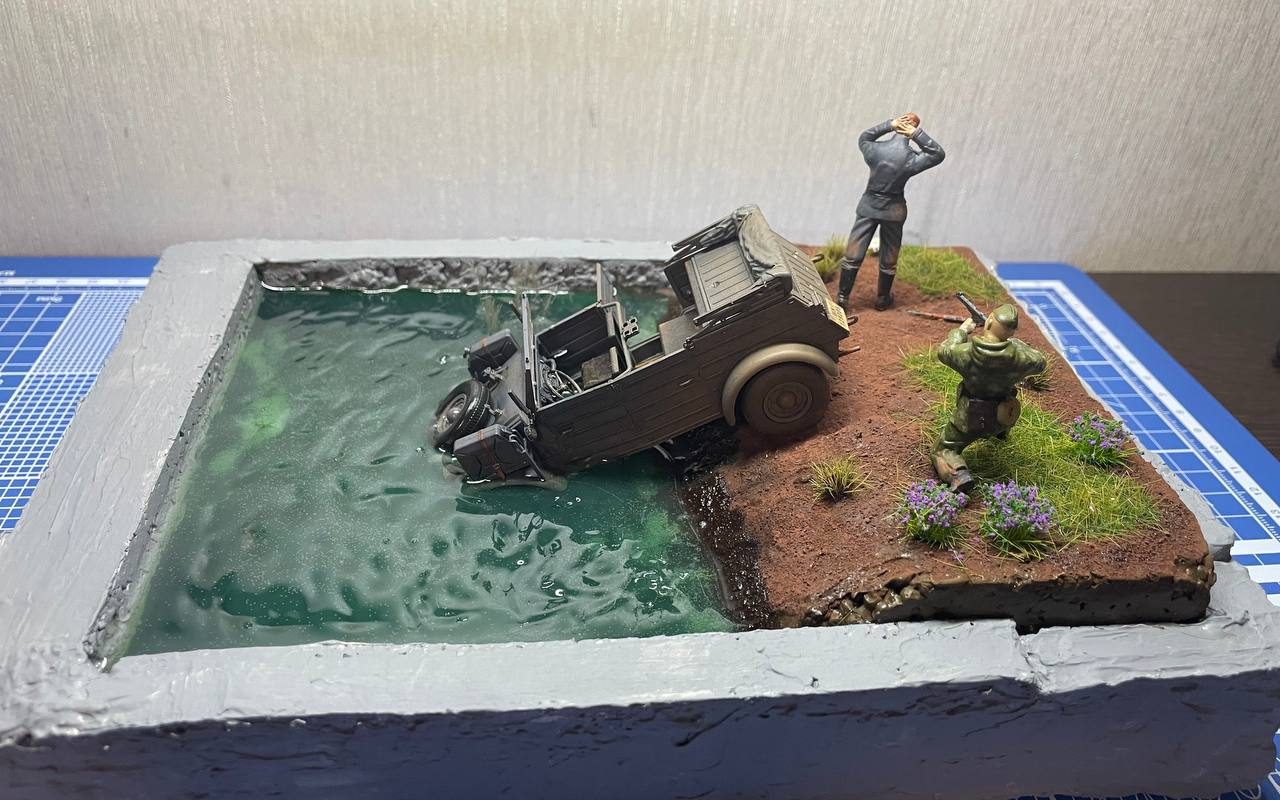 Диорама с кюбельвагеном 1/35
